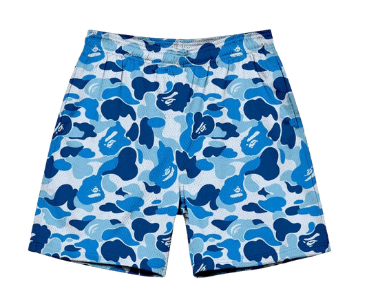 BLUE CAMO APE SHORTS
